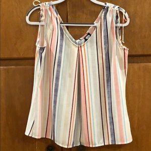 Bobeau colorful striped tank top